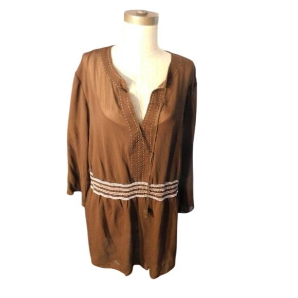 INC Tops - INC Size 18W 2 Piece Cami Blouse Set  Plus Size NWT  $56